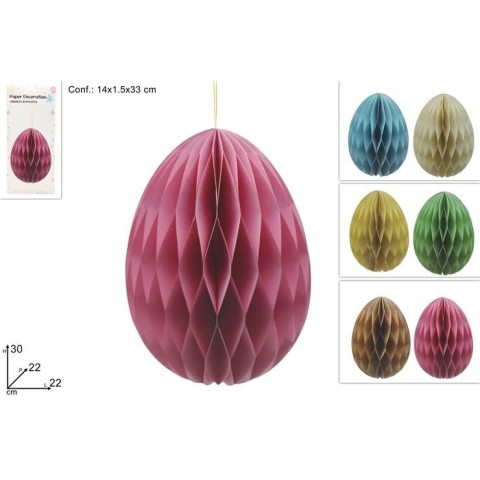 FESTONE UOVA IN CARTA 30 CM 6 COL.